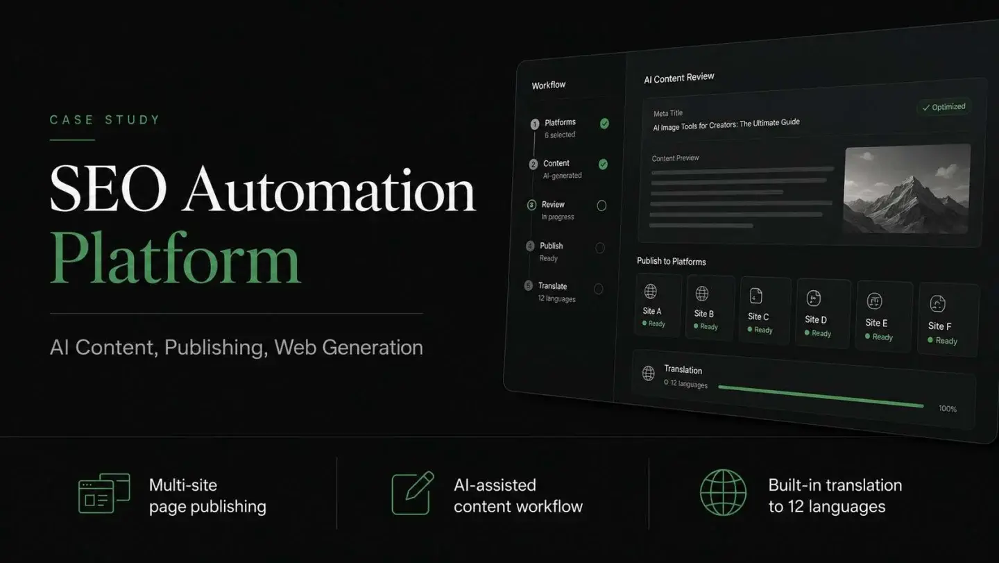 SEO Automation Platform project presentation