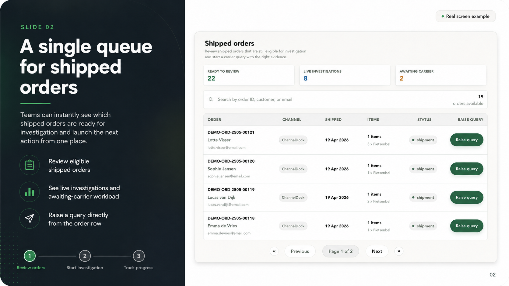 3PL Automation SaaS | Investigation & Seller Operations screenshot 2