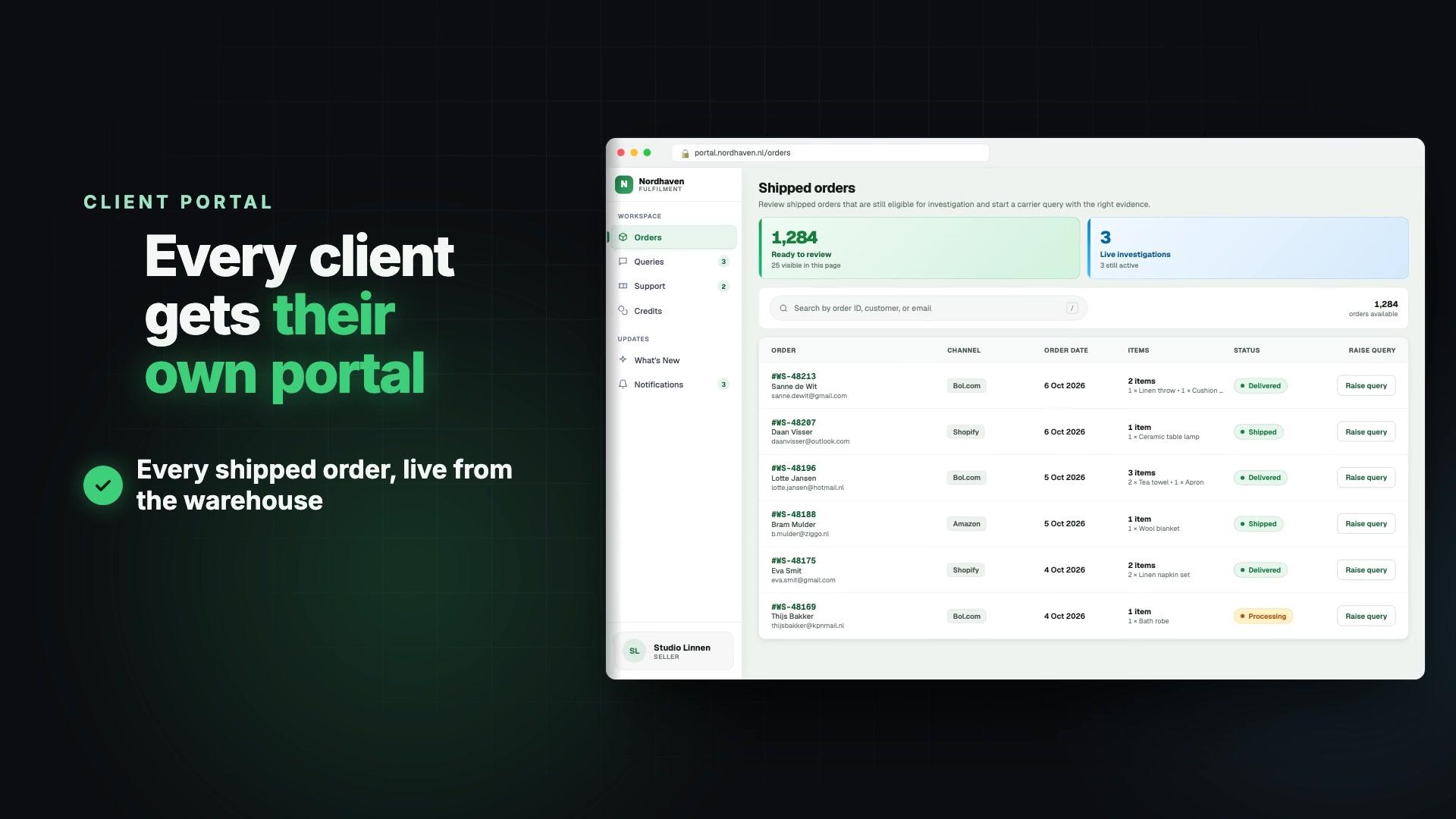 3PL Email Automation demo: carrier claims from one click